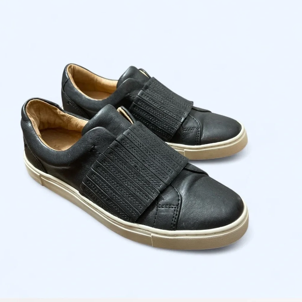 Frye black leather leather sneakers Sz 7 - Picture 2 of 7